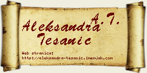Aleksandra Tešanić vizit kartica